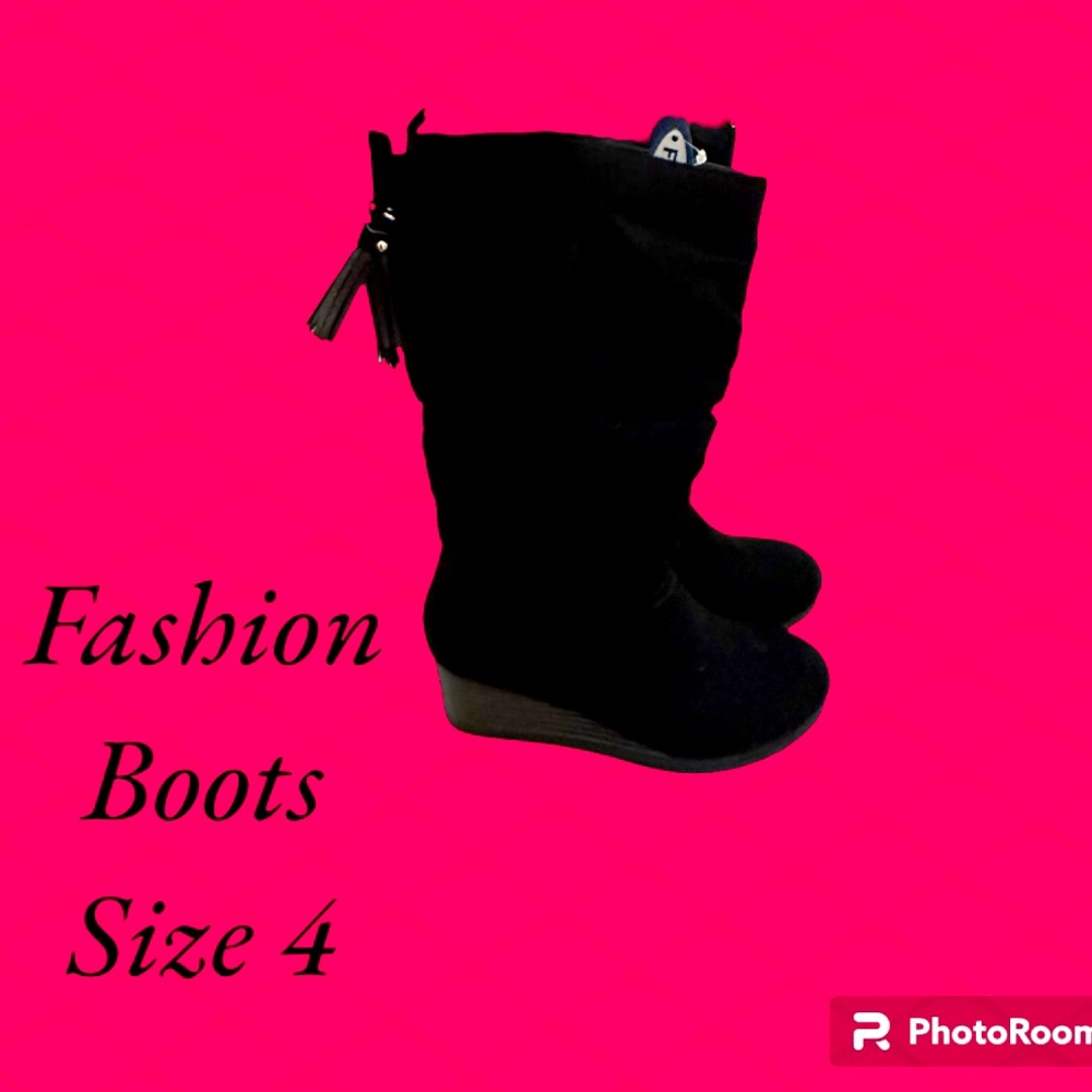 Girls Size 4 Black Fashion Boots